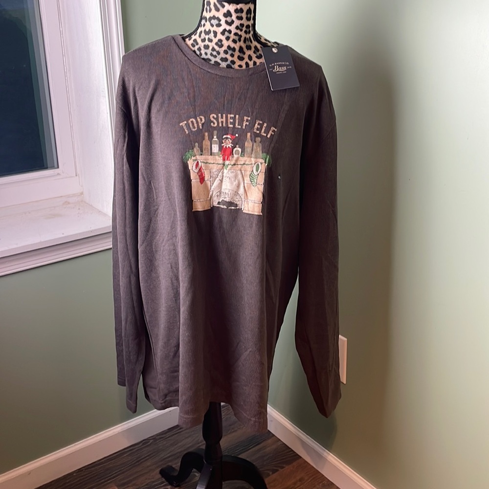 NWT, Bass 2x long sleeve, thermal Christmas shirt